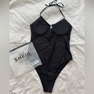SHEIN one piece, halter tie neck swimsuit NWT
